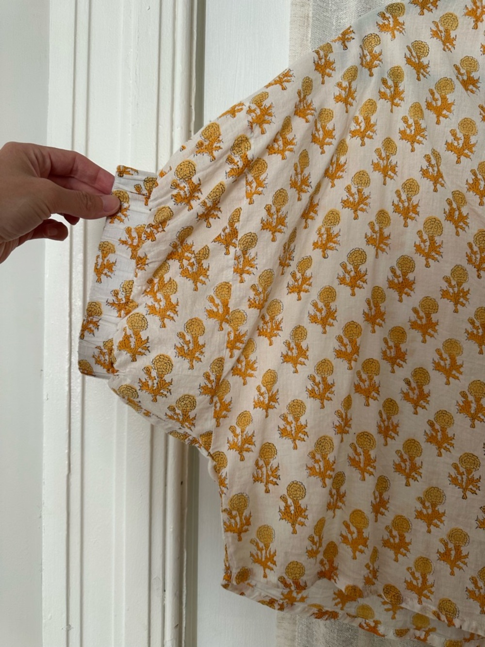 Emerson Fry White Blouse with Marigold Floral Print - Picture 2 of 6